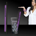 9" Purple Deluxe Glow Straw AND Braclet